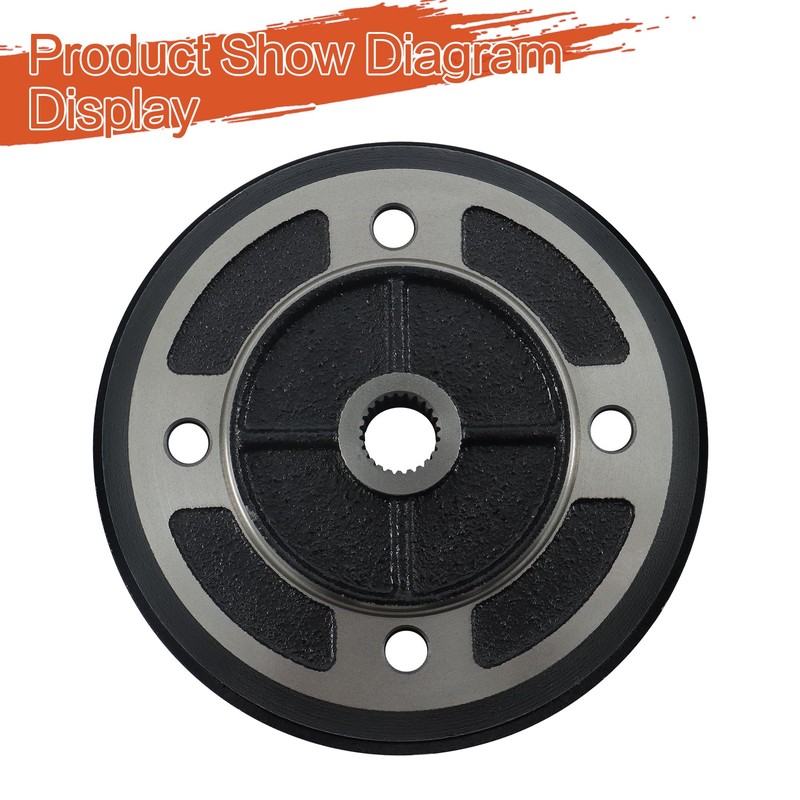 labwork Front Rear Brake Drum Replacement for Kawasaki Mule 2010
