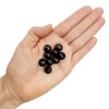 300 Black Matte Metallic Acrylic Large Hole Beads 12mm with