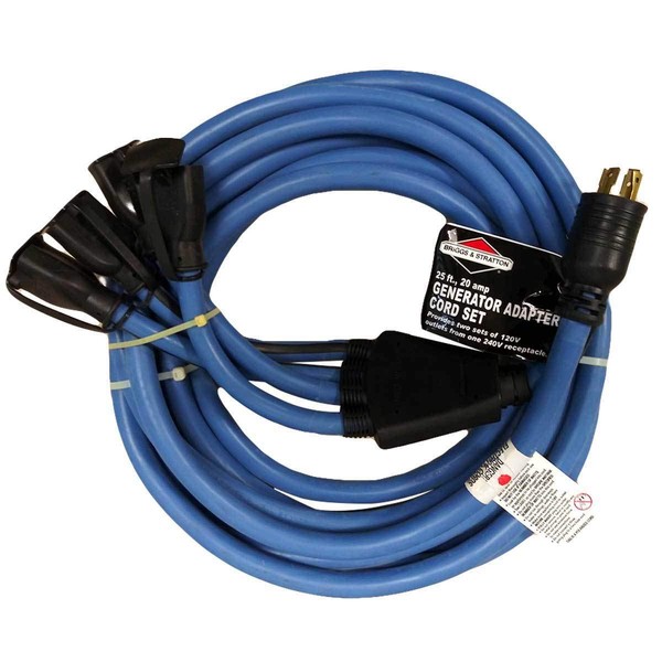 Briggs and Stratton 25-Foot, 20 Amp Generator Adapter Power Cord