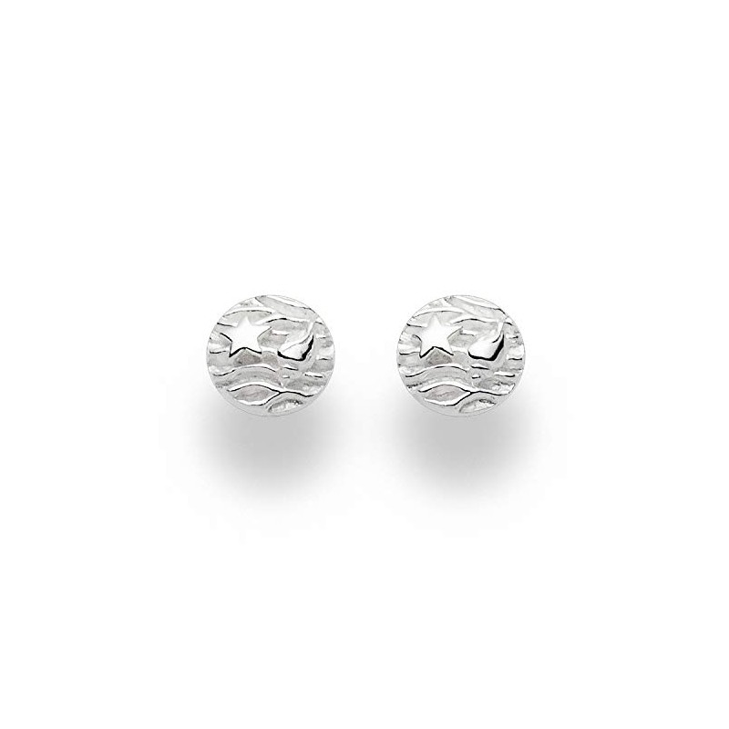 DUR O5077 Jewellery Stud Earrings Beach Waves Silver 925, Sterling