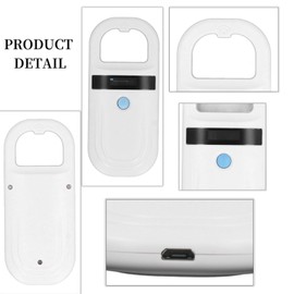 CYSFETENA Animal Chip Scanner for Pet, 134.2KHz 5V USB2.0 Animal Handheld Reader 15cm Reading Distance Pet ID Scanner EMID Microchip Scanner for Animal Identification Management