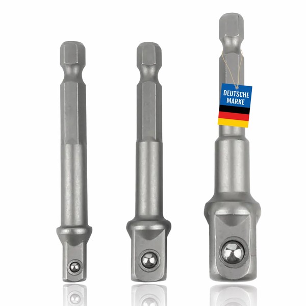 Pitlane Performance Socket Adapter Set 3 Pieces - 1/4", 3/8",