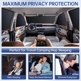 8pcs Car Window Shades for Honda Accord 2023 2024 2025, Full Car Window Covers for Privacy, Sunshades for Accord Front Rear Windshield Side Windows to Block UV and Protect Privacy