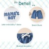 HEOXIN Toddler Baby Boy Outfits Clothing, Letter Embroidery Short Sleeve