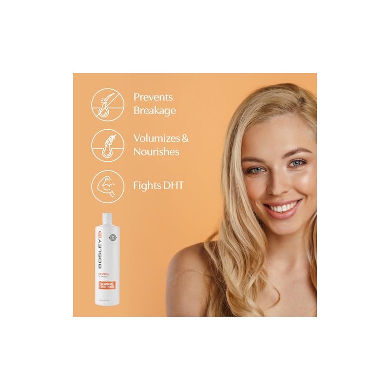 Bosley Bos Revive Volumizing Conditioner for Color Treated Hair, 33.8