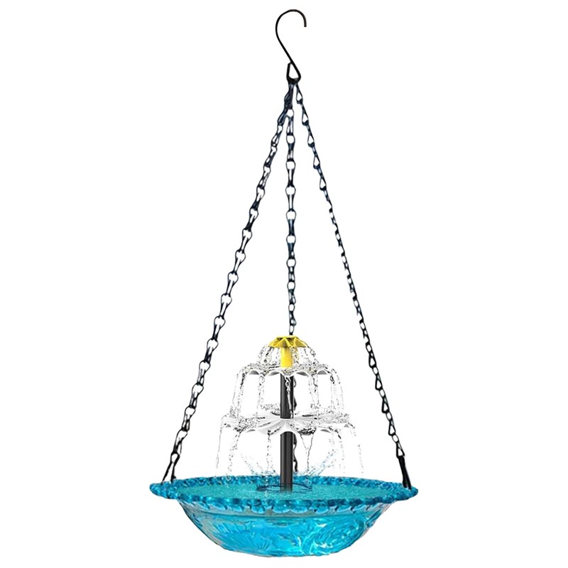 Hanging Solar Bird Bath Fountain for Garden Decor – 3-Tier