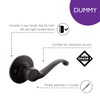 Design House 779207 Scroll Dummy Door Lever Matte Black