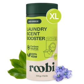 Roobi Sustainable Laundry Scent Booster Beads. Linen Breeze Fragrance Laundry Beads. 500 gr Bulk Booster Pack. Carbon Neutral, 100% Vegan.