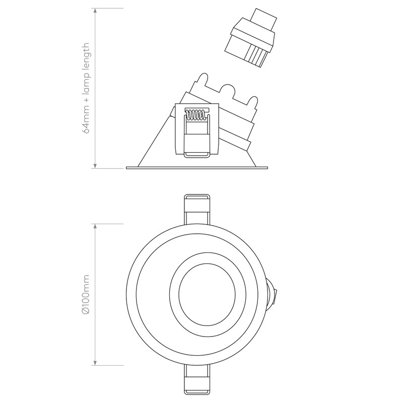 Astro Minima Slimline 25 Fire-Rated IP65 Bathroom Downlight - IP65