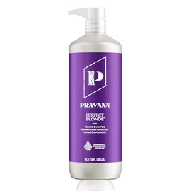 PRAVANA Perfect Blonde Shampoo Morado Matizador Cabello Rubio 976ml                                                                                   