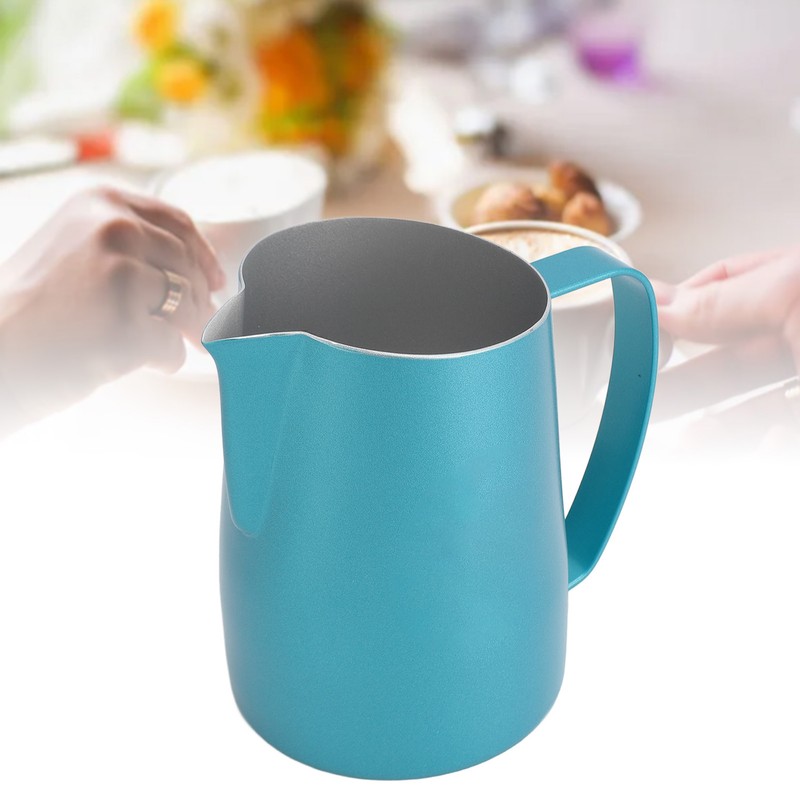 Milk Frother Cup Professional Stylish Exquisite Slanted Mouth Stainless Steel