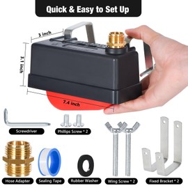 Apxton Water Trough Float Valve, Water Tank Float Valve for Livestock Horse Cattle Goat Farm, Automatic Horse Waterer for Stock Tank, Automatic Livestock Waterer for Stock Tanks