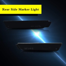 JDMTECH TurningMax Smoked Lens SS Style Red LED Rear Side Marker Lights Compatible with 2010 2011 2012 2013 2014 2015 Chevy Camaro