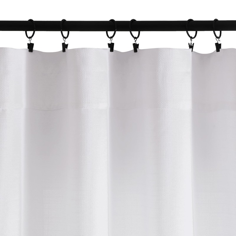 Chyhomenyc 2 Panels White Curtains 24 Inch Length Tier Curtains,
