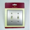 Baldwin Brass Classic Dual Toggle Switch Plate in Satin Nickel - 4761-150
