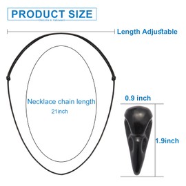 Hguxmcu Obsidian Crystal Raven Skull Statue Mystical Gothic Decor,1.9 Inch Natural Gemstone Crow Skull Figurine for Home Faux Bird Bone Jewelry Necklace Decor,Witchy Gift for Men and Women