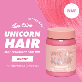 Lime Crime Unicorn Hair - Bunny (Tint) Pastel Baby Pink Semi Permanent Hair Dye. Vegan Hair Color (6.76 fl oz / 200 mL).