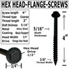 (25) 3/8” X 4” Black Hex Head Lag Wood Screws,