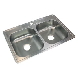 Transolid STDE33226-1 Kitchen Sink, 22 1/64" x 33" x 6", Stainless Steel
