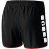 erima Damen Shorts 5-Cubes ohne Innenslip, Schwarz/Rot, 40, 615409