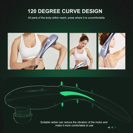 MEGAWISE Handheld Back Massager (Silver)