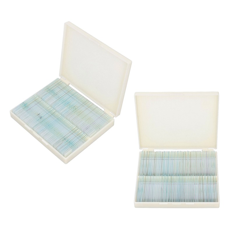 100pcs Microscope Slides Rounded Edge Plants Blank Microscope Slides for