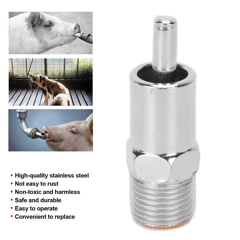 10pcs Pig Nipple Drinker Automatic Stainless Steel Pig Water Feeder