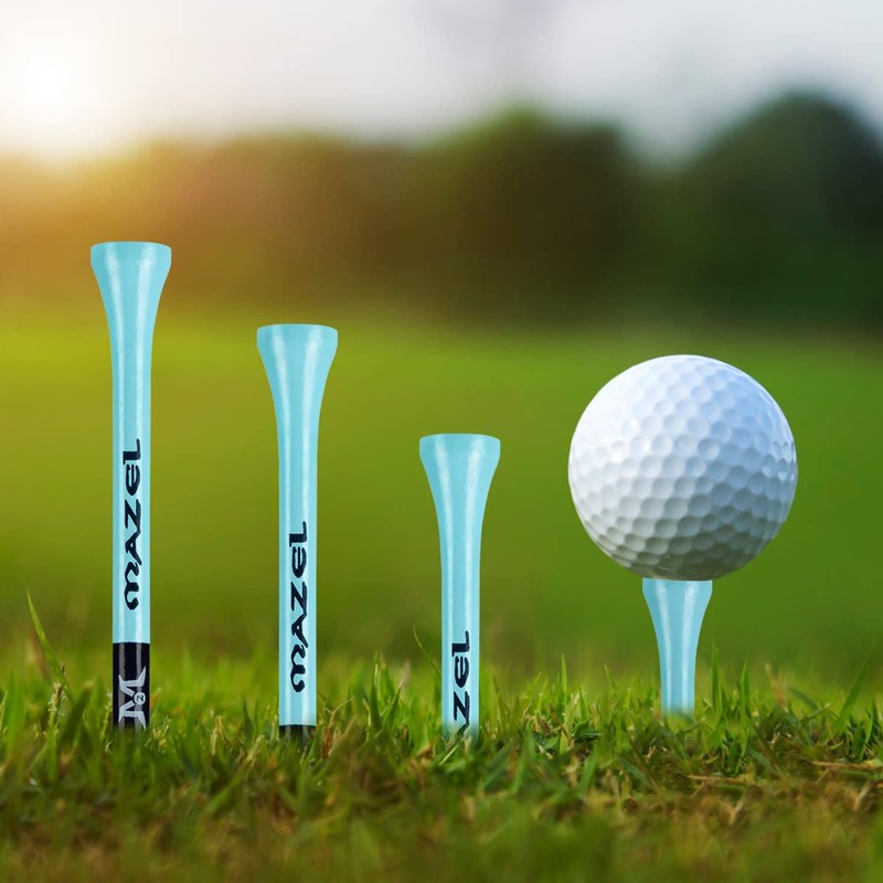 MAZEL Golf Tees Wood Tees Long Tees 70mm/83mm (Pack of
