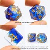 Haxtec DND Dice Set 7PCS Polyhedral Dice Compatible with Dungeons