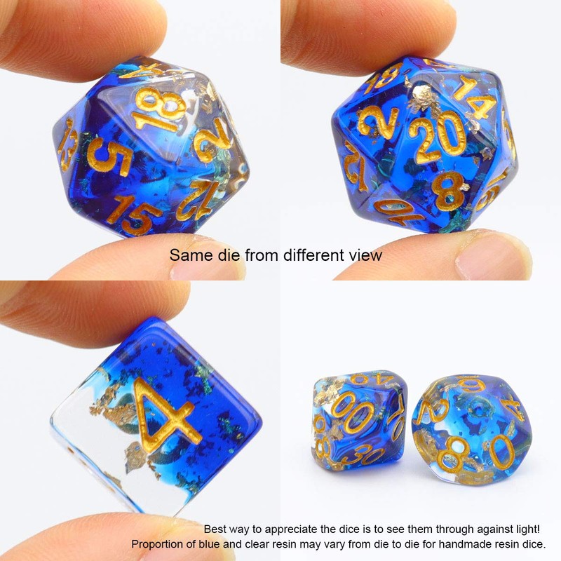 Haxtec DND Dice Set 7PCS Polyhedral Dice Compatible with Dungeons