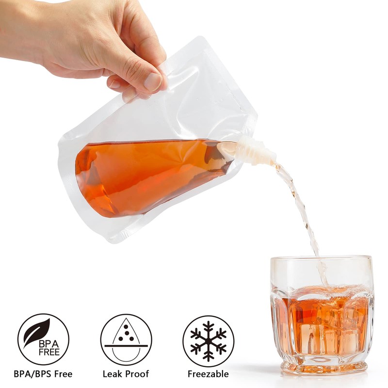Concealable And Reusable Cruise Sneak Liquor Flask Drink Pouches Travel