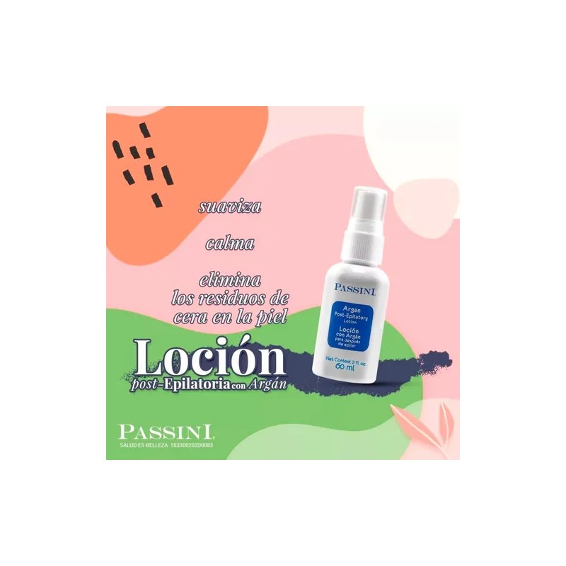 Locion Post Depilatoria Passini Con Aceite De Argan 60ml