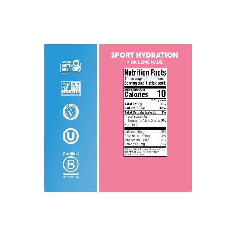 Nuun Paquetes Electrolitos Deportivos Polvo Sabor Limonada Rosa Esenciales Hidratación