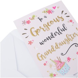 Piccadilly Greetings Modern Birthday Card Granddaughter - 8 x 6 inches