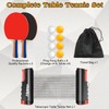 Naissgo Table Tennis Set with Retractable Net, Portable Ping Pong