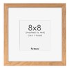 8x8 Picture Frame, Solid Oak Wood 8 x 8 Picture