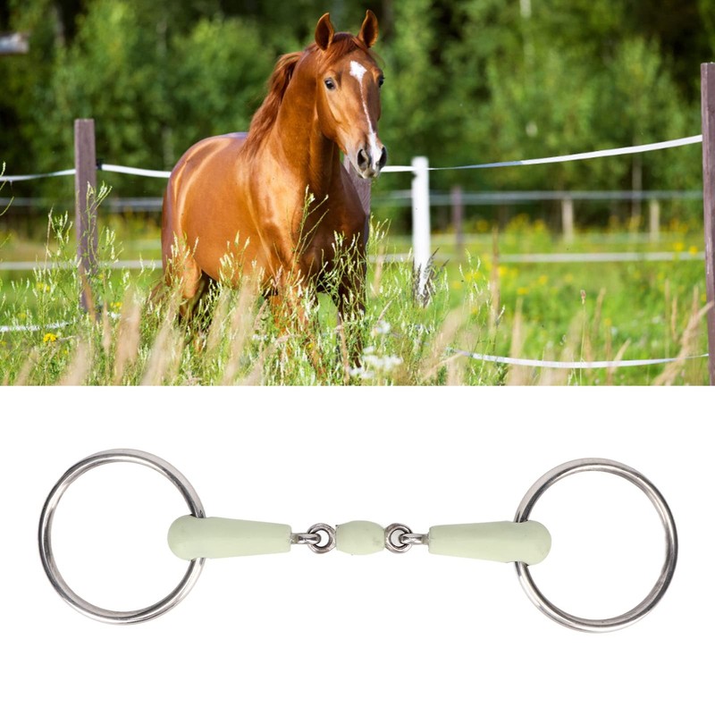 Ezweiji Horse Mouth Bit Apple Flavour Professional Stainless Steel Snaffle