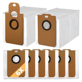 VAZCAN® 6 Replacement Bags Compatible with Cecotec Conga 2299, 2499, 7490, 8290 – Self-Emptying Bag with Sealing Tab and 4 Filter Layers – Not Compatible with 7490 Ultimate Home Genesis