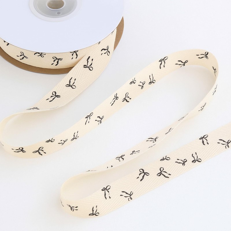 10 Yards Bow Ribbon for Crafting Sewing,3/5 Inch Cotton Ribbons