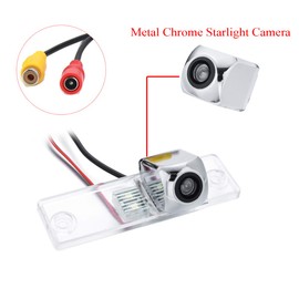 aSATAH Chrome Starlight Car Rear View Camera for Toyota 4Runner/Hilux Surf/Toyota Fortuner SW4 / Toyota Innova & Waterproof and Shockproof Reversing Backup Camera (Chrome Starlight Camera)