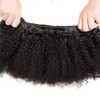 Weft Hair Extensions Afro Kinky Curly Bundles Human Hair 4B