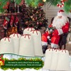 Clysee 6 Pack Sublimation Santa Blank Christmas Sacks, Large Reusable