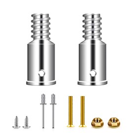Sartatue Thread Tip Replacement,Ultra Threaded Tip Repair Kit 0.8 Inch Extension Pole Adapter Tips Metal Threaded Handle Tips for Mop Broom Brush (0.8 Inch-2PCS)
