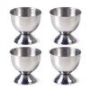 PIQIUQIU Set of 4 Egg Cup Holder Stainless Steel Egg