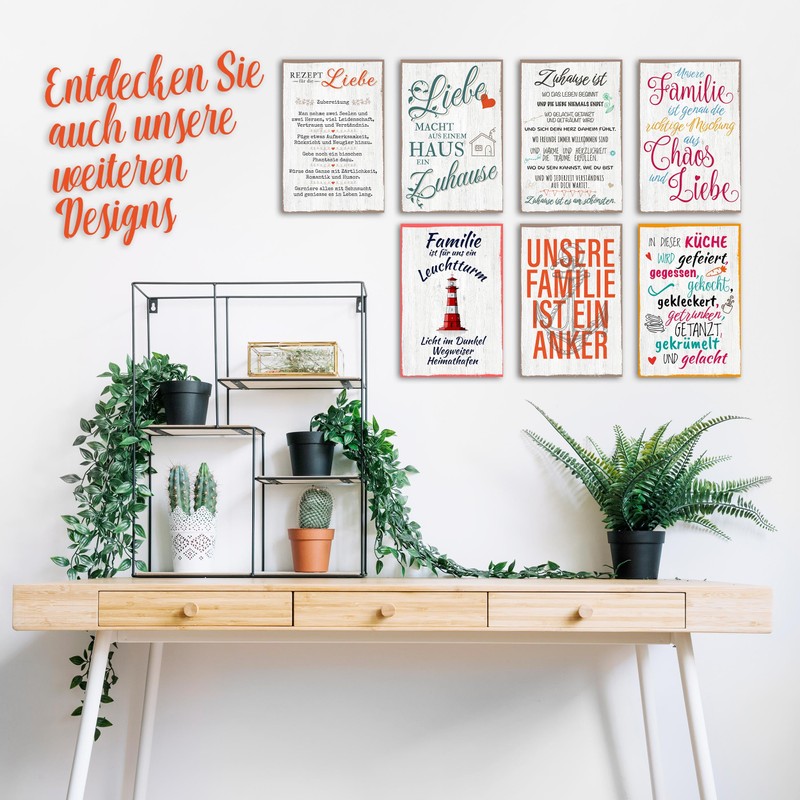 In dieser Küche wird gefeiert - Home Sign with Quote