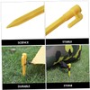 Mipcase Heavy Duty Plastic Tent Pegs Yellow Beach and Garden