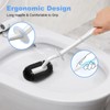 HAMITOR Toilet Bowl Brush Holder Set: Curved Design with Holder