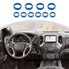 CheroCar Radio AC Knobs Cover Center Console for Chevy Silverado