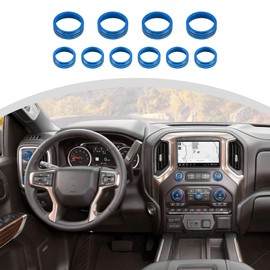 CheroCar Radio AC Knobs Cover Center Console for Chevy Silverado GMC Sierra 2019-2026,for Chevy Suburban 2020-2026,for Chevy Tahoe GMC Yukon 2021-2026