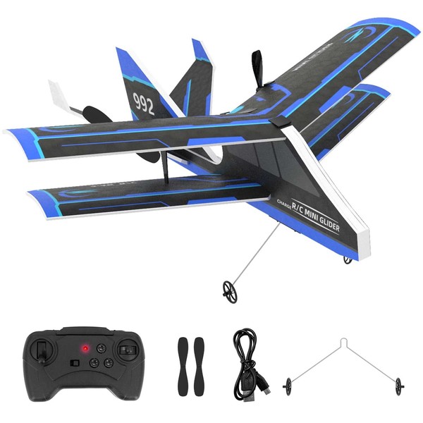 USHINING RC Plane for Children, 2.4 GHz Rechargeable Remote Controlled Plane with Gyroscope, Lightweight and Durable Material, Gift for 8-14 Years Old Boys and Girls (992)